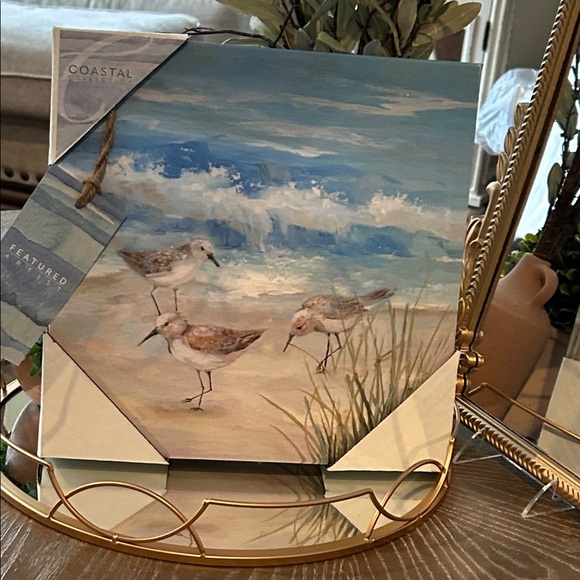 NEW! Coastal Beach Canvas Art with Seagulls Sea Birds - Picture 6 of 6